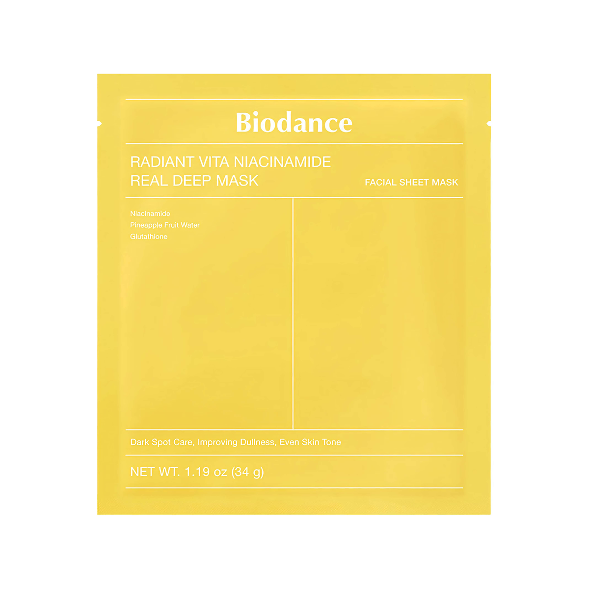 BIODANCE Radiant Vita Niacinamide Real Deep Mask Sheet