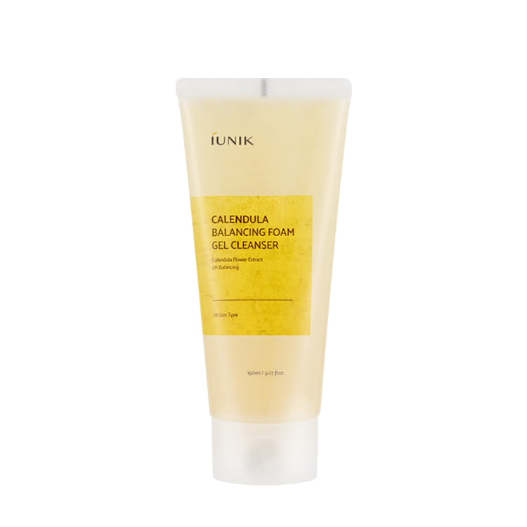 iUNIK Calendula Balancing Foam Gel Cleanser –  gelinis veido prausiklis su medetkų ekstraktu