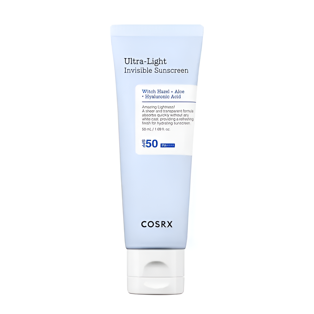 COSRX Ultra Light Invisible Sunscreen SPF50+ PA++++ apsauginis kremas nuo saulės