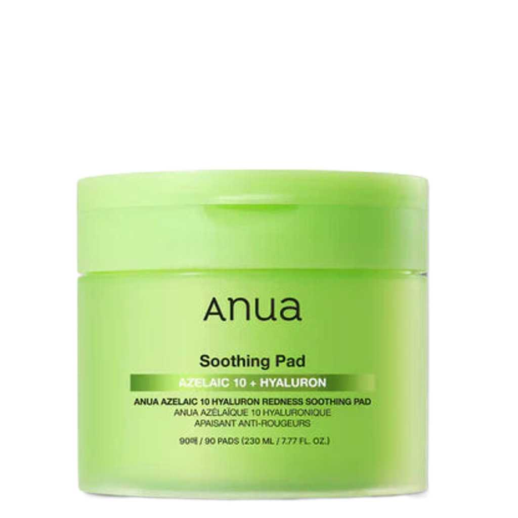 Anua Azelaic 10 Hyaluron Redness Soothing Pad - tonerio padeliai su azelaino rūgštimi