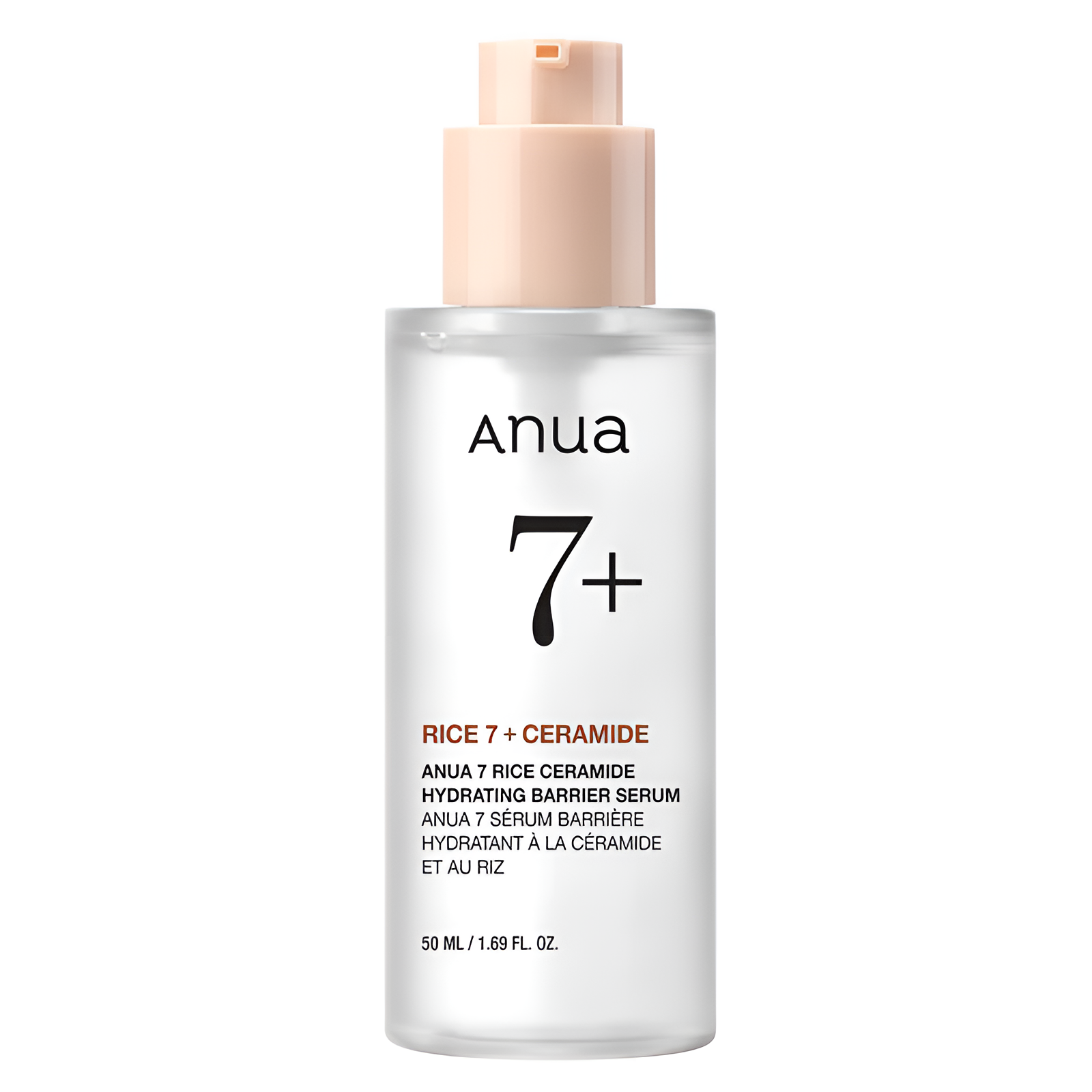 Anua 7 Rice Ceramide Hydrating Barrier Serum veido serumas su ryžių ekstraktu