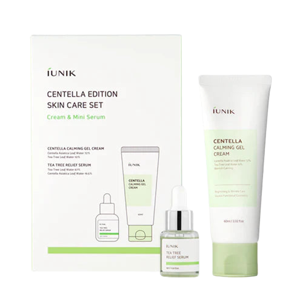 iUNIK Centella Edition Skincare Set – raminantis rinkinys su cica ir arbatmedžiu