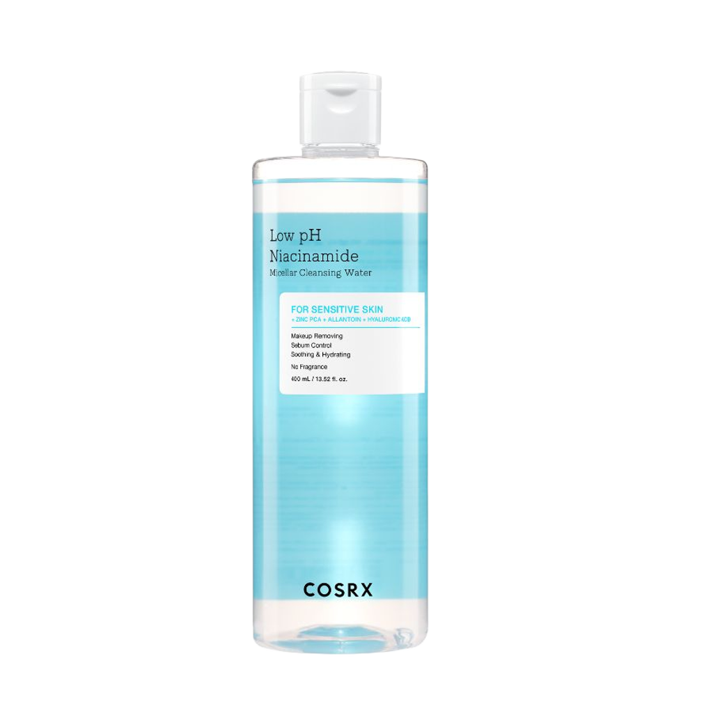 COSRX Low pH Niacinamide Cleansing Water – švelnus micelinis vanduo su niacinamidu