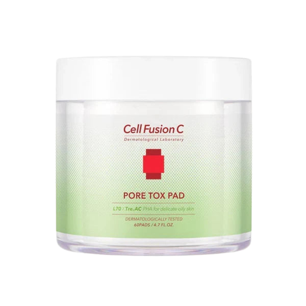 Cell Fusion C Pore Tox Pad – tonerio padeliai porų priežiūrai, 60 vnt. + DOVANA
