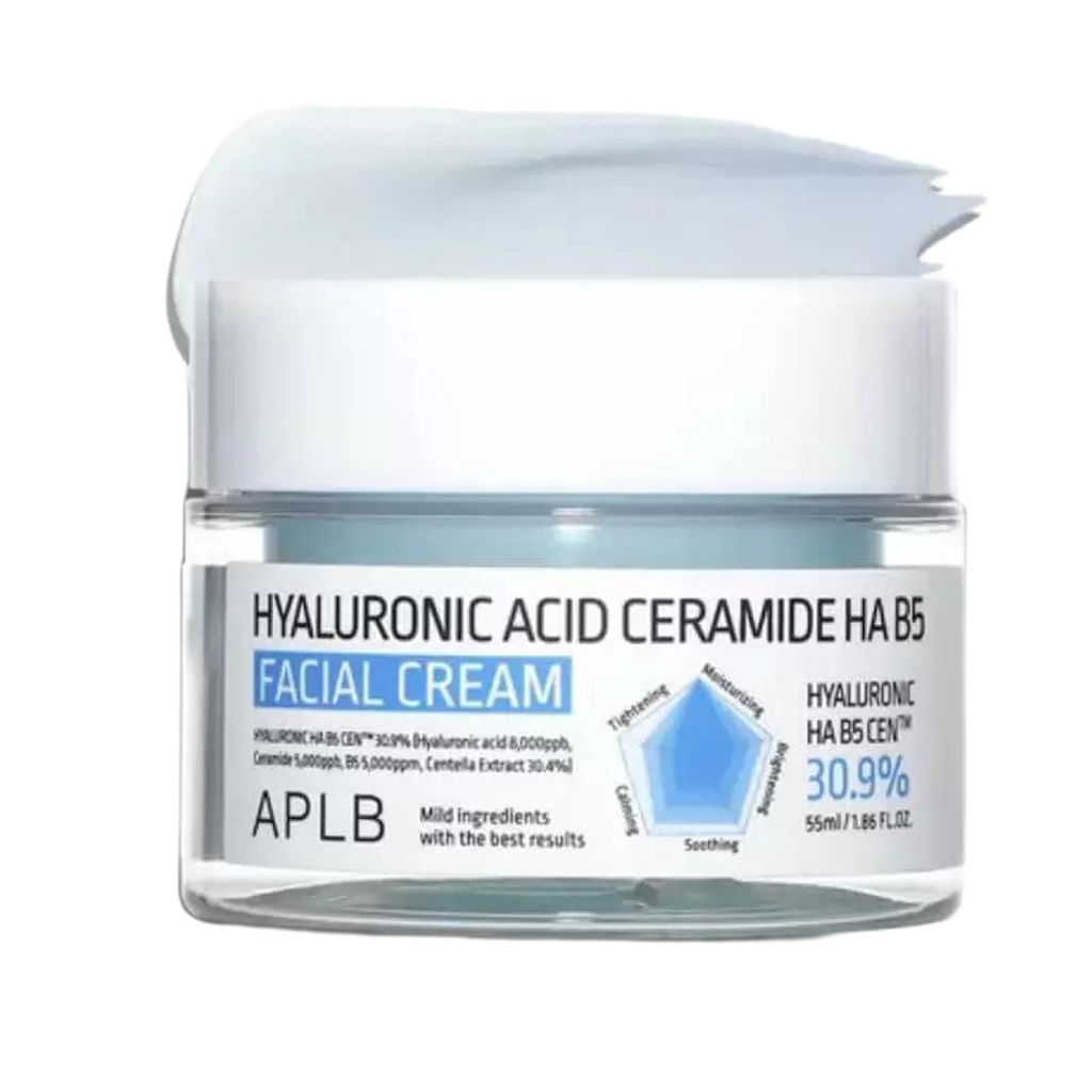 APLB Hyaluronic Acid Ceramide HA B5 Facial Cream – drėkinantis veido kremas su keramidais
