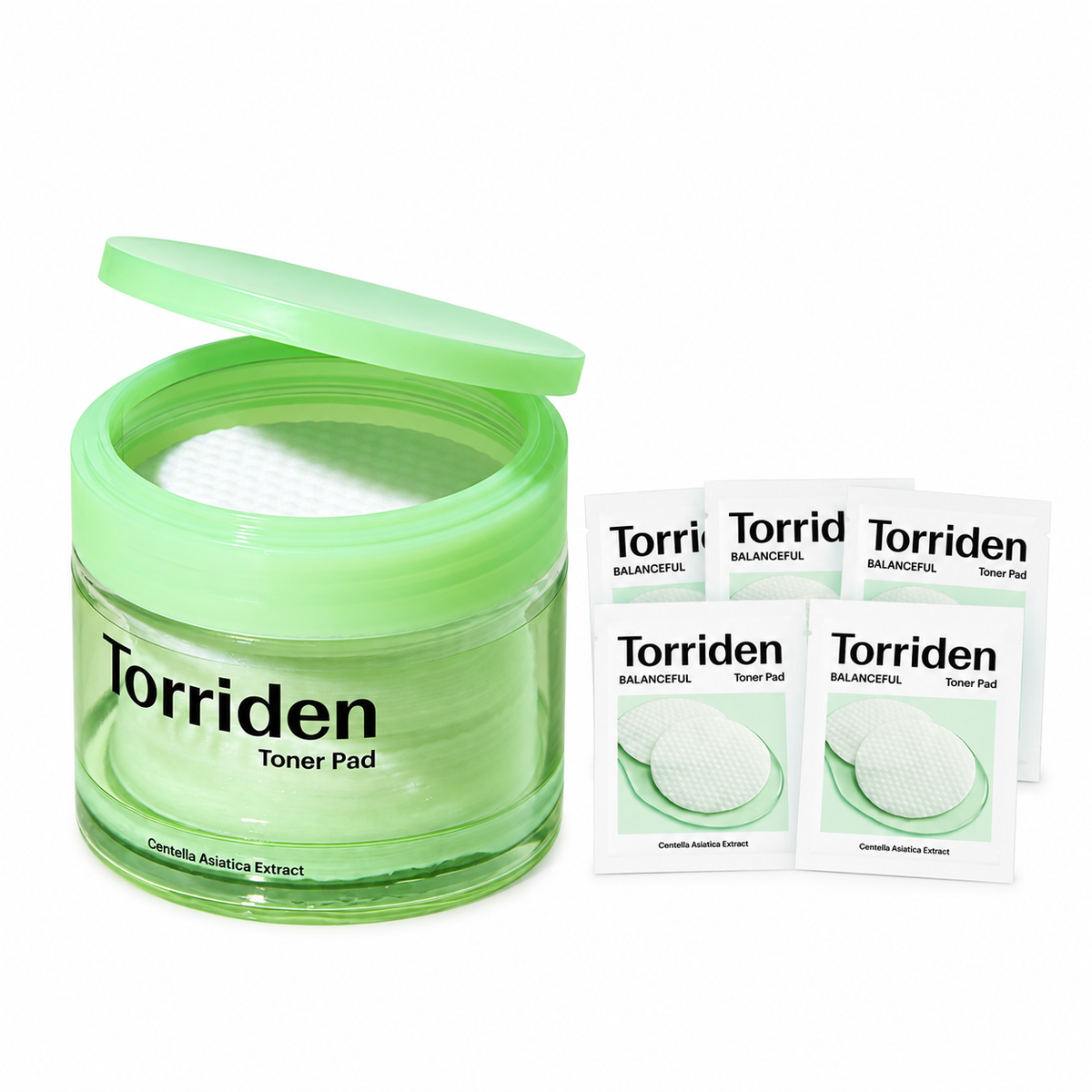 Torriden Balanceful Cica Toner Pad tonerio diskeliai, 60 vnt. + DOVANA 10 vnt.