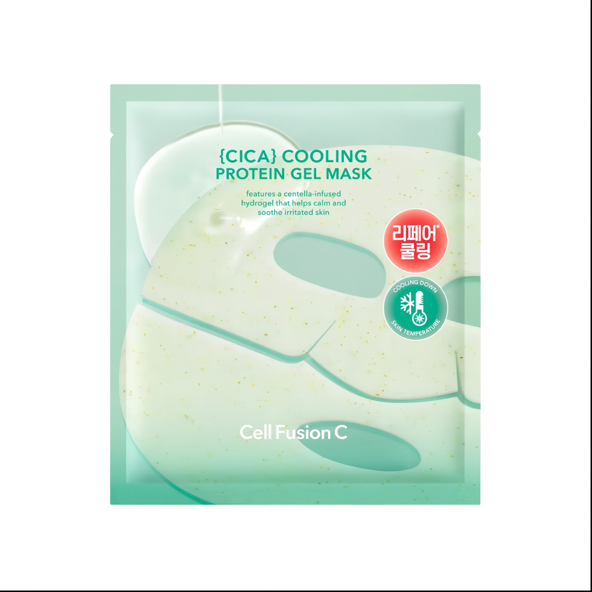 Cell Fusion C Cica Cooling Protein Gel Mask vėsinanti hidrogelio kaukė