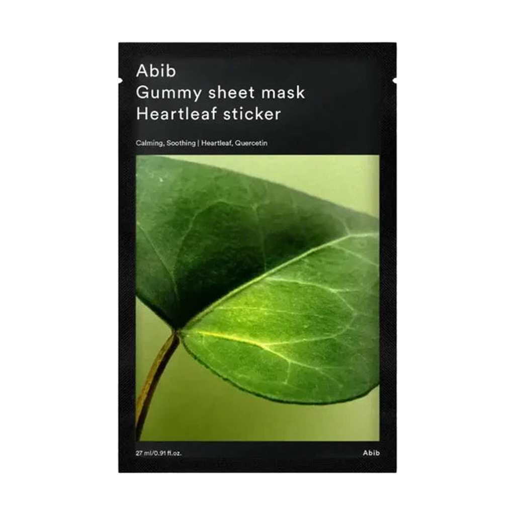 Abib Gummy Sheet Mask Heartleaf Sticker – lakštinė veido kaukė