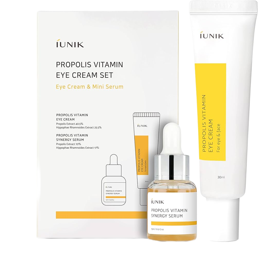 iUNIK Propolis Vitamin Eye Cream Set - paakių kremo ir serumo su propoliu rinkinys