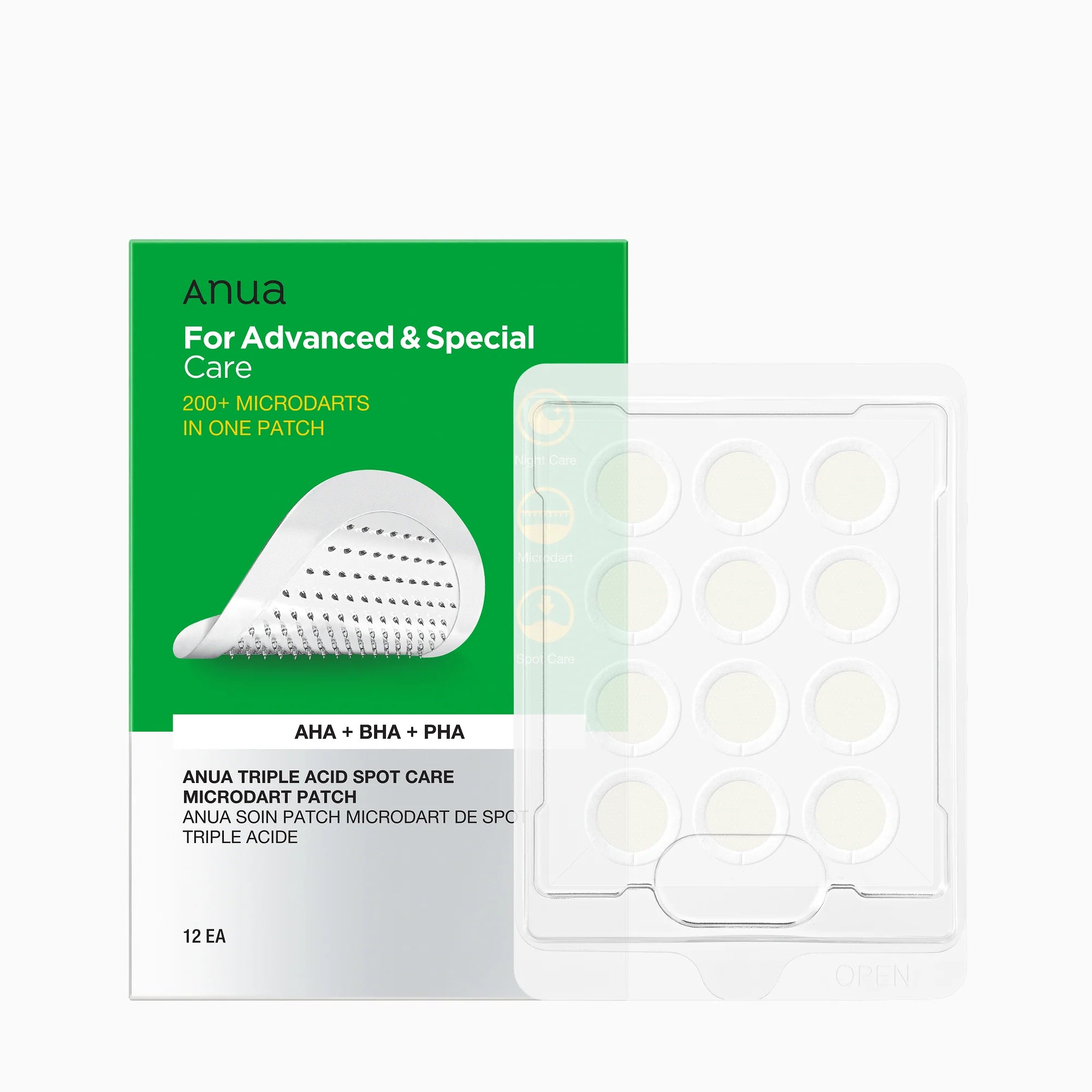 Anua Triple Acid Spot Care Microdart Patch - veido pleistrai nuo spuogų su mikro adatėlėmis
