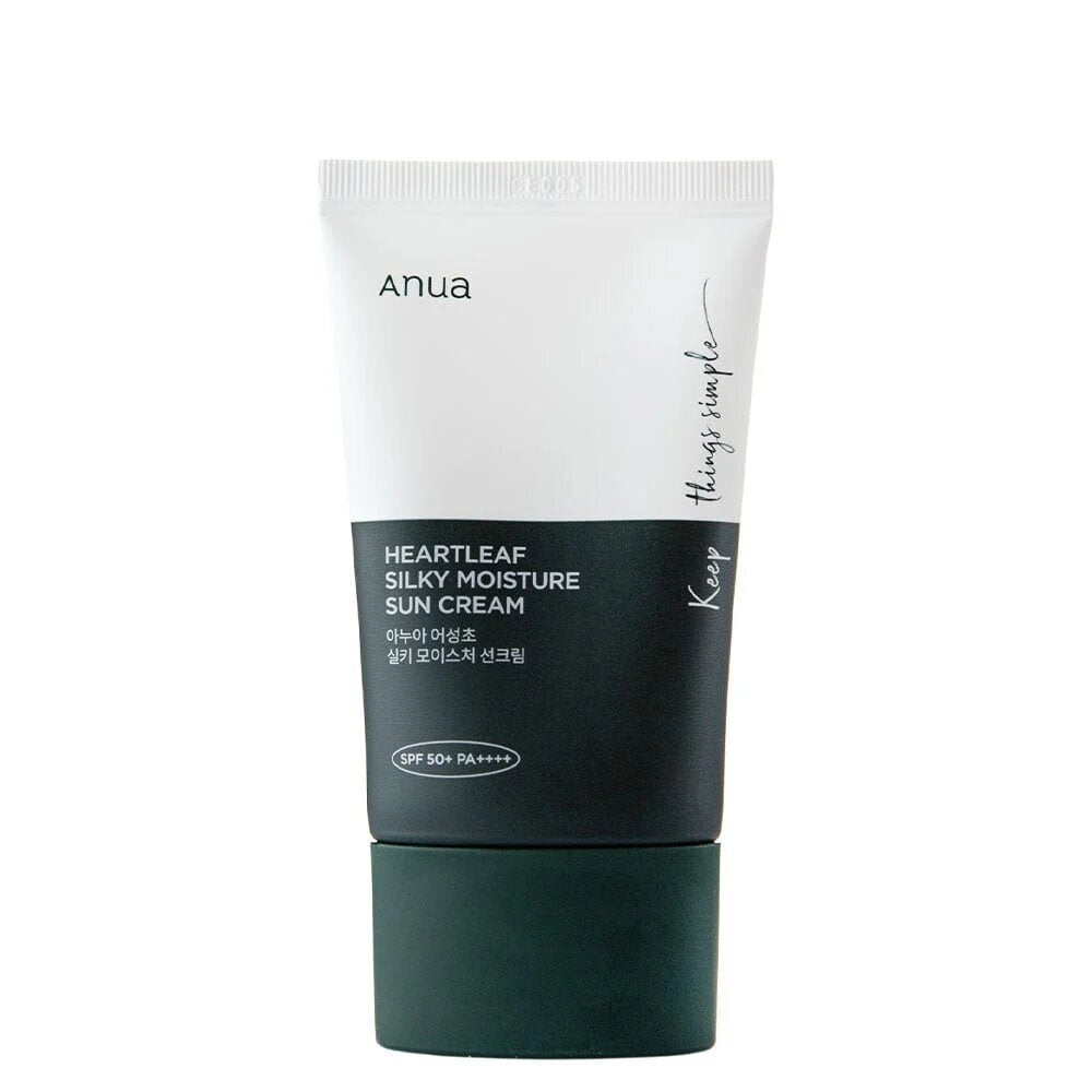 Anua Heartleaf Silky Moisture Sun Cream SPF50+ PA++++  apsauginis kremas nuo saulės