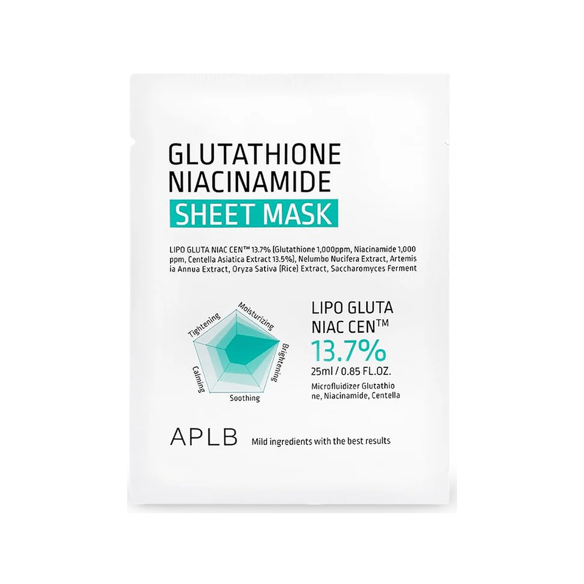 APLB Glutathione Niacinamide Sheet Mask