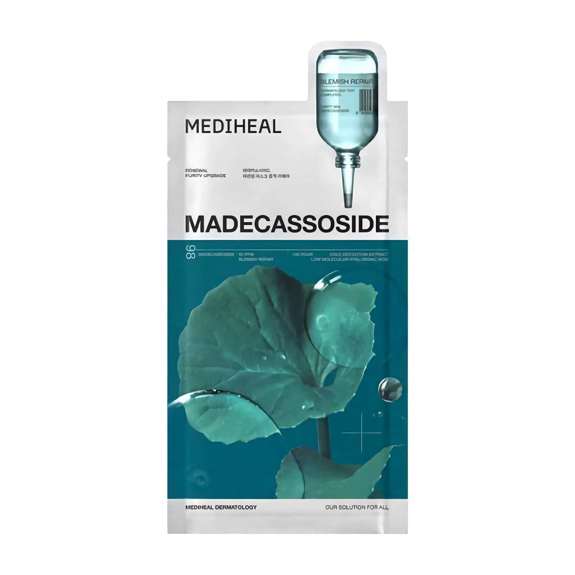 MEDIHEAL Madecassoside Essential Mask - raminanti kaukė su cica kompleksu