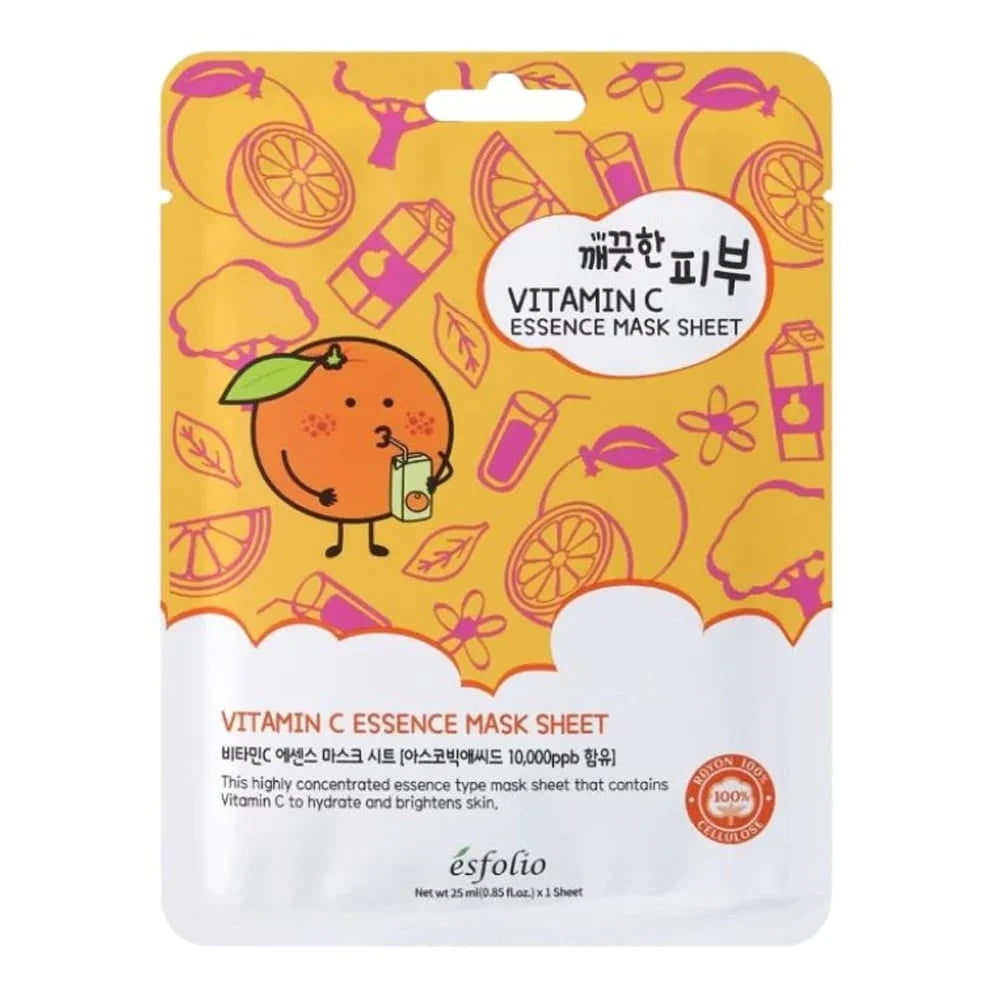Esfolio Vitamin C Essence Mask Sheet  lakštinė veido kaukė su vitaminu C