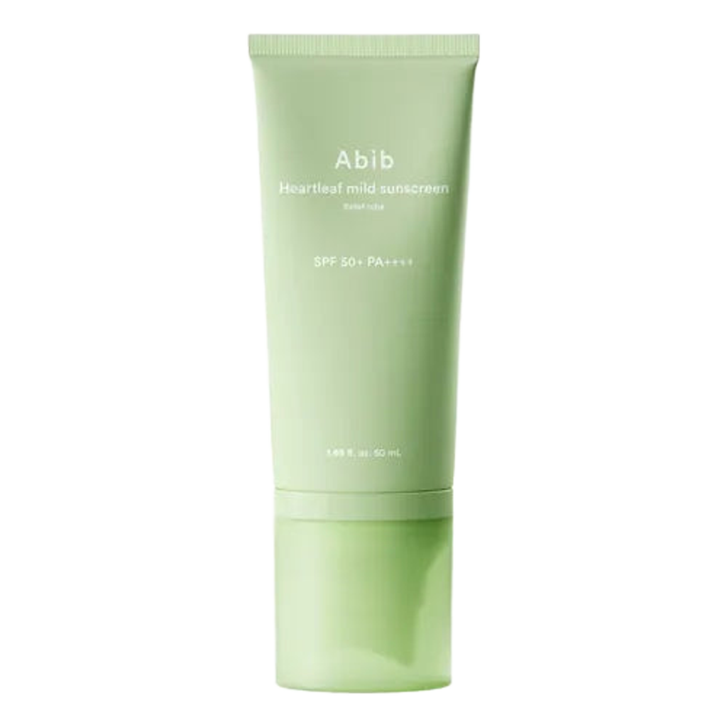 Abib Heartleaf Mild Sunscreen Relief SPF50+ PA++++ - apsauginis kremas nuo saulės