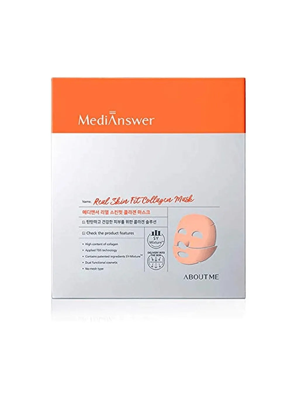 Medianswer Real Skin Fit Collagen Mask intensyviai stangrinanti ir drėkinanti kaukė