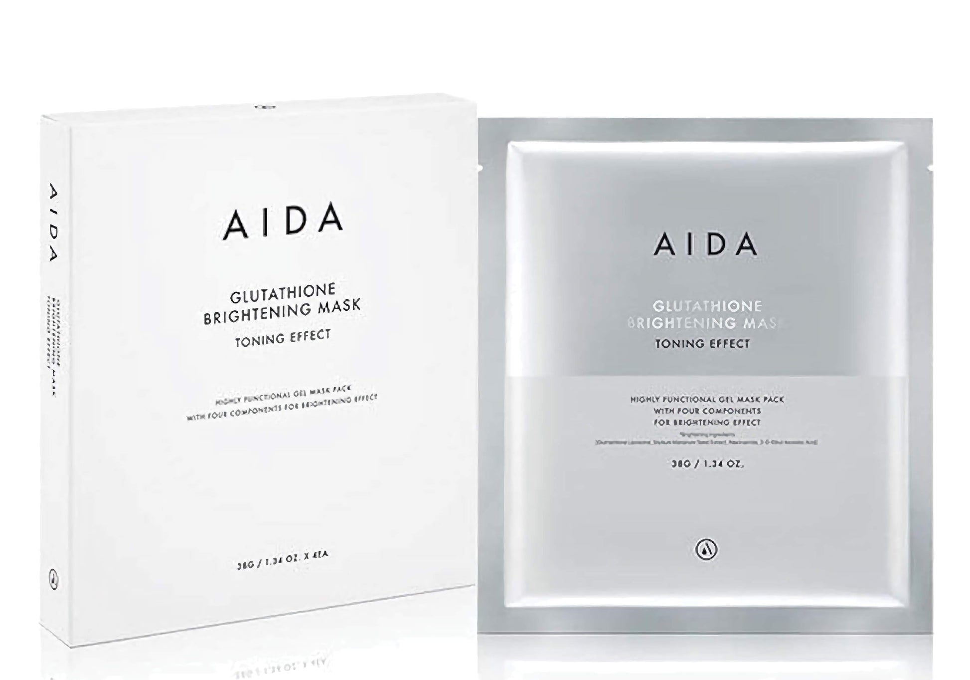 AIDA Glutathione Brightening Mask – skaistinanti veido kaukė su glutationu