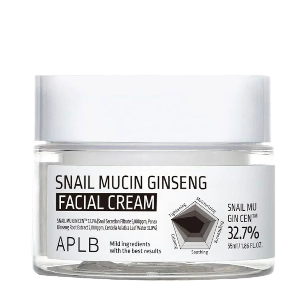 APLB Snail Mucin Ginseng Facial Cream - stangrinamasis kremas su sraigių mucinu ir ženšeniu